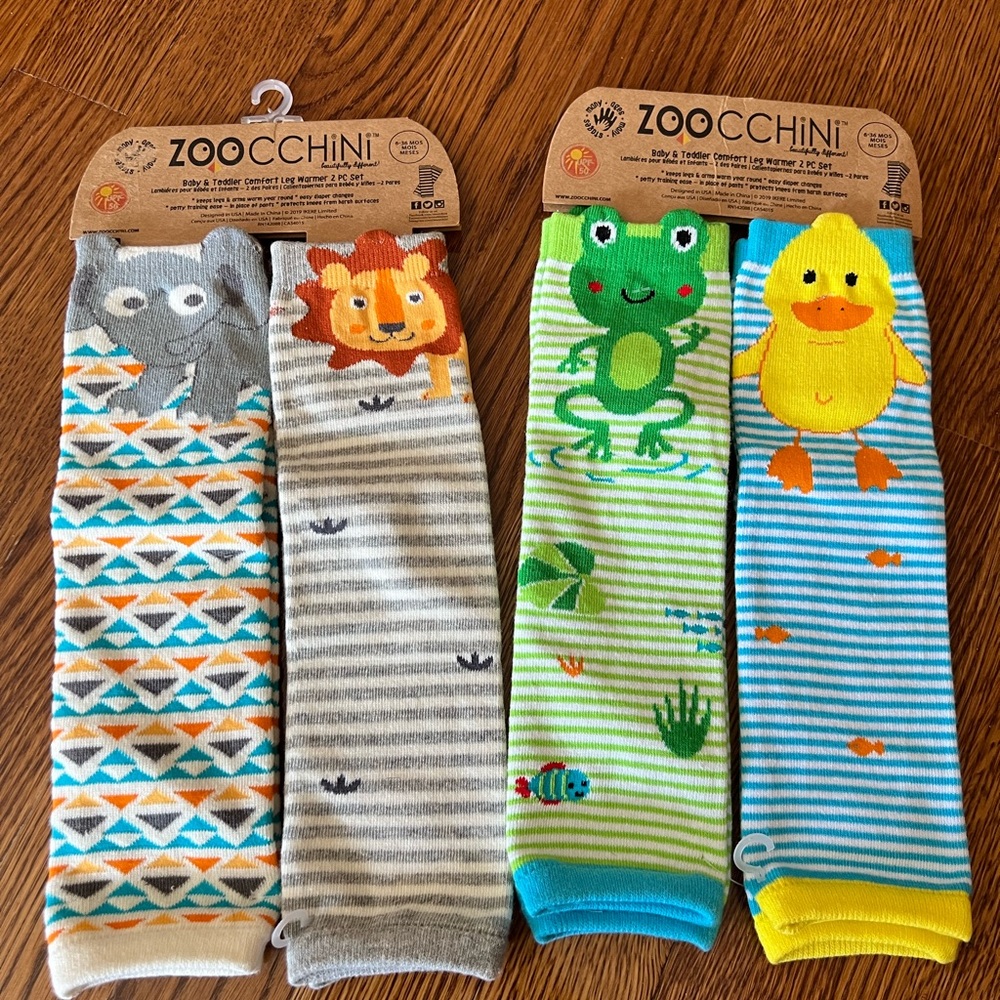NWT Bundle of Zoocchini Comfort Leg Warmer 6-36 Months